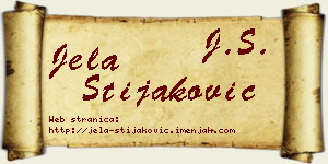 Jela Stijaković vizit kartica